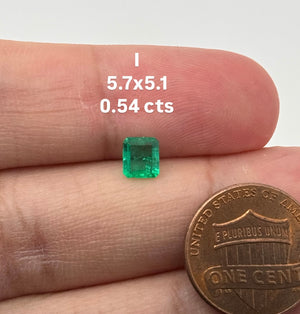 Natural Colombian Emerald Square Cut Loose Gemstone | Green Emerald for Engagement Ring, Fine Jewelry Making, May Birthstone