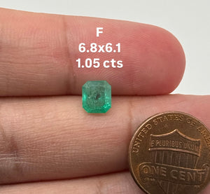 Natural Colombian Emerald Square Cut Loose Gemstone | Green Emerald for Engagement Ring, Fine Jewelry Making, May Birthstone
