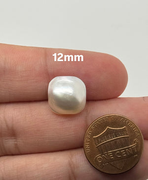 Natural Mabe Pearl Square Dome – AAA Quality White Loose Pearl for Jewelry Making