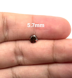Red Diamond - 5.7mm SI1 (irradiated) - 0.69 ct