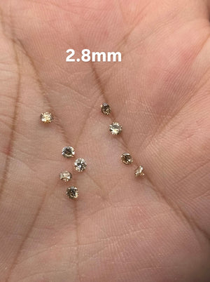 Natural brown diamonds 2.8mm round 9 pieces lot VS1 clarity loose diamonds for jewelry making and fine jewelry design