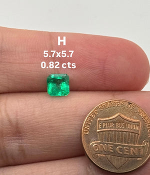 Natural Colombian Emerald Square Cut Loose Gemstone | Green Emerald for Engagement Ring, Fine Jewelry Making, May Birthstone