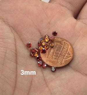 Garnet Red Moissanite Round Loose Stone | VVS1 Brilliant Cut Gemstone | Jewelry Making