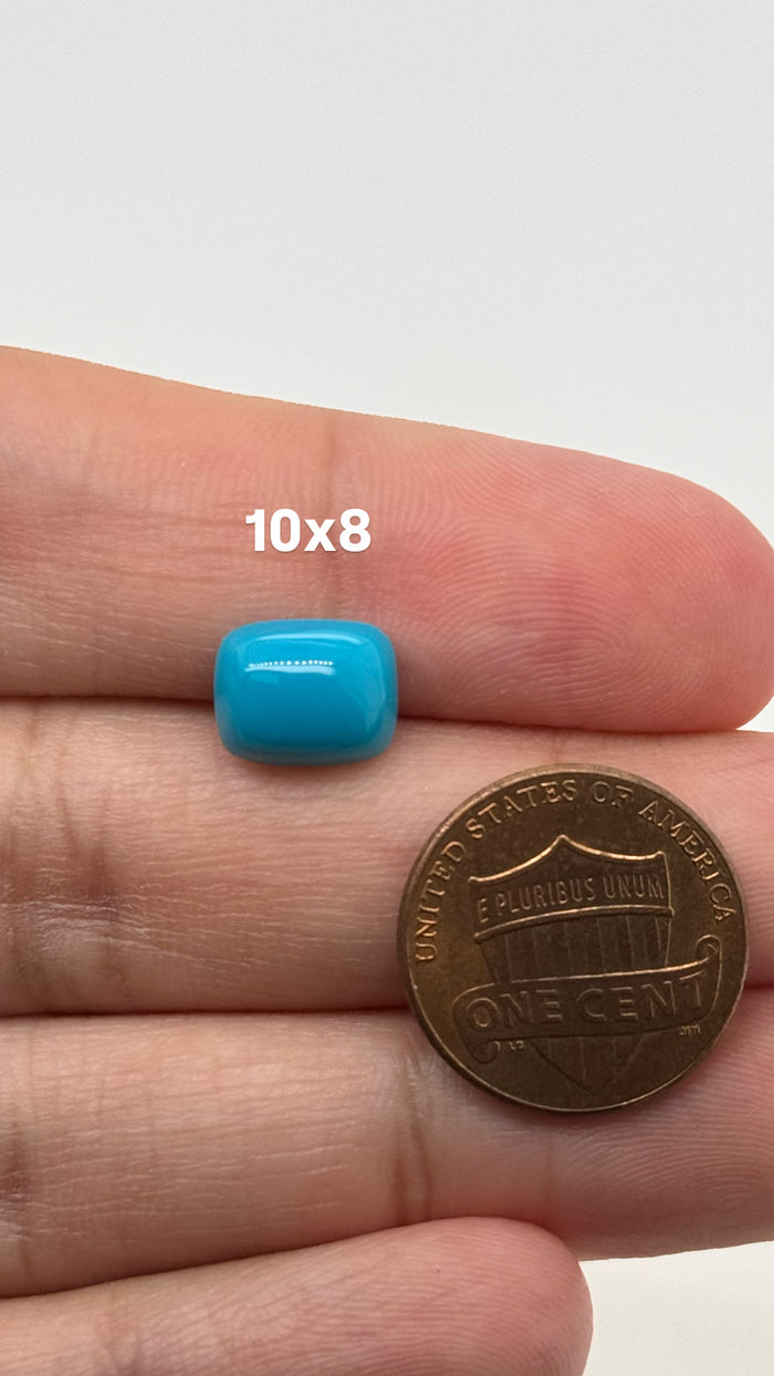 Natural Turquoise Elongated Cushion Cabochon Gemstone | Available in 10x8mm - 12x10mm | December Birthstone