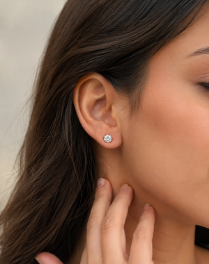 Sterling silver stud earrings worn for everyday elegance with sterling silver stud earrings 