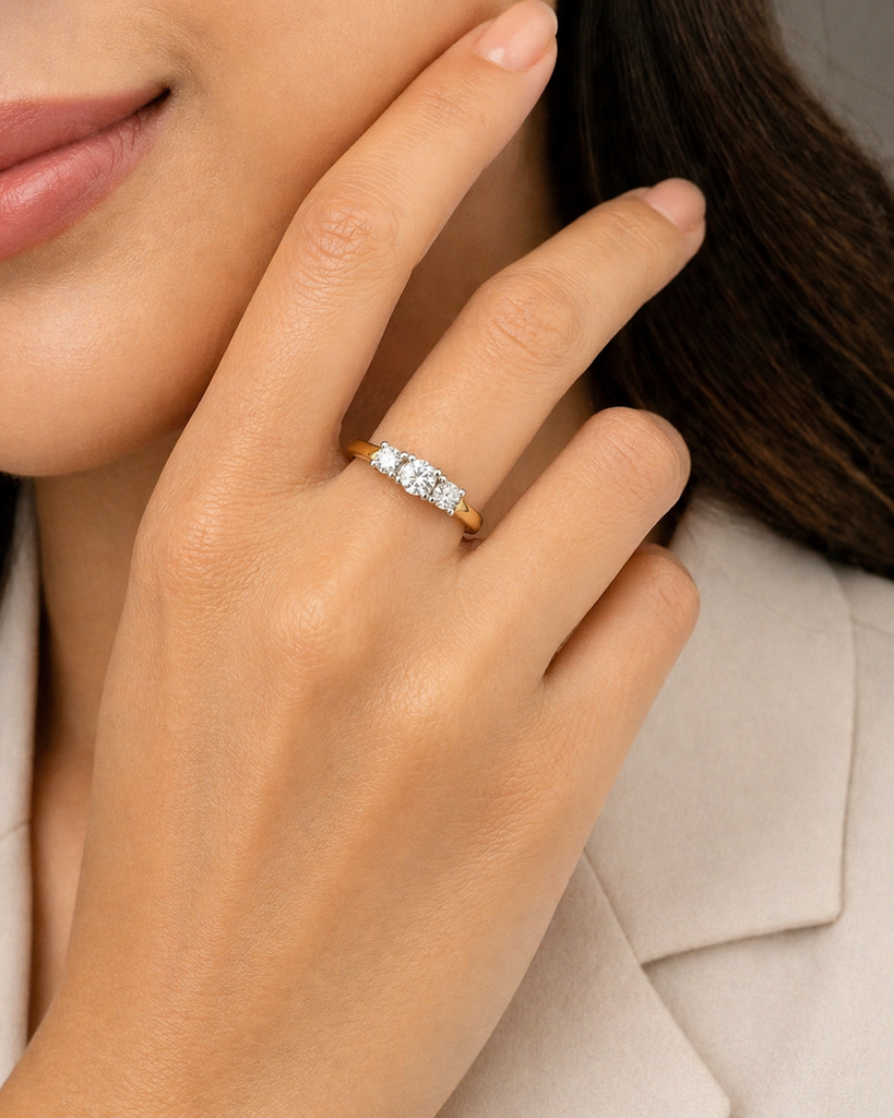ring worn on finger elegant engagement styling bridal jewelry look