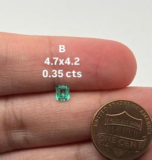Natural Colombian Emerald Square Cut Loose Gemstone | Green Emerald for Engagement Ring, Fine Jewelry Making, May Birthstone
