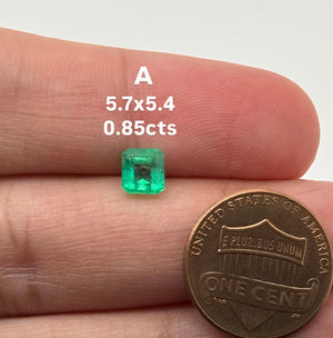 Natural Colombian Emerald Square Cut Loose Gemstone | Green Emerald for Engagement Ring, Fine Jewelry Making, May Birthstone