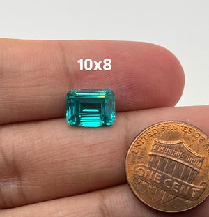 Synthetic Loose YAG Paraiba Emerald Gemstones Available in 7x5mm-10x8mm