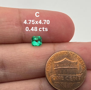Natural Colombian Emerald Square Cut Loose Gemstone | Green Emerald for Engagement Ring, Fine Jewelry Making, May Birthstone