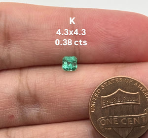 Natural Colombian Emerald Square Cut Gemstone – Loose Green Emerald for Engagement Ring, Birthstone Jewelry, May Birthstone