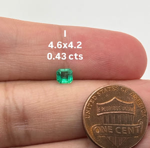 Natural Colombian Emerald Square Cut Loose Gemstone | Green Emerald for Engagement Ring, Fine Jewelry Making, May Birthstone
