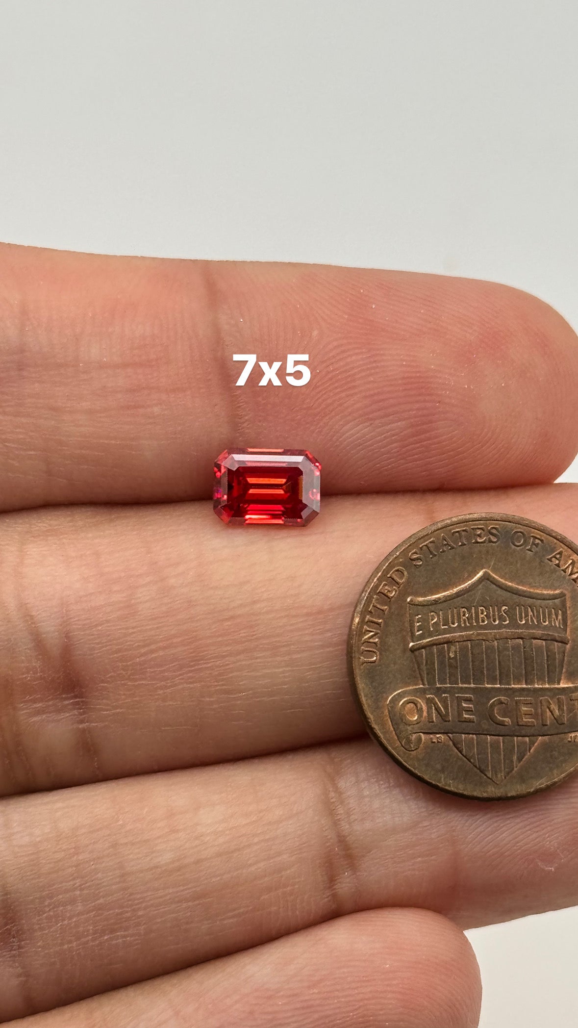 Top Quality AAAA+ Lab-Created Pigeon Blood Red Ruby – Emerald Cut Loose Gemstone (Eye Clean, Translucent)