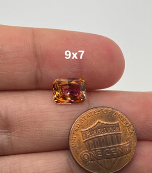 Natural Sunrise Mystic Topaz – Emerald Cut Radiant Loose Gemstone | 5x3mm to 18x13mm | Jewelry Making, Engagement Rings