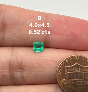 Natural Colombian Emerald Square Cut Loose Gemstone | Green Emerald for Engagement Ring, Fine Jewelry Making, May Birthstone