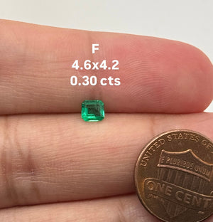 Natural Colombian Emerald Square Cut Loose Gemstone | Green Emerald for Engagement Ring, Fine Jewelry Making, May Birthstone