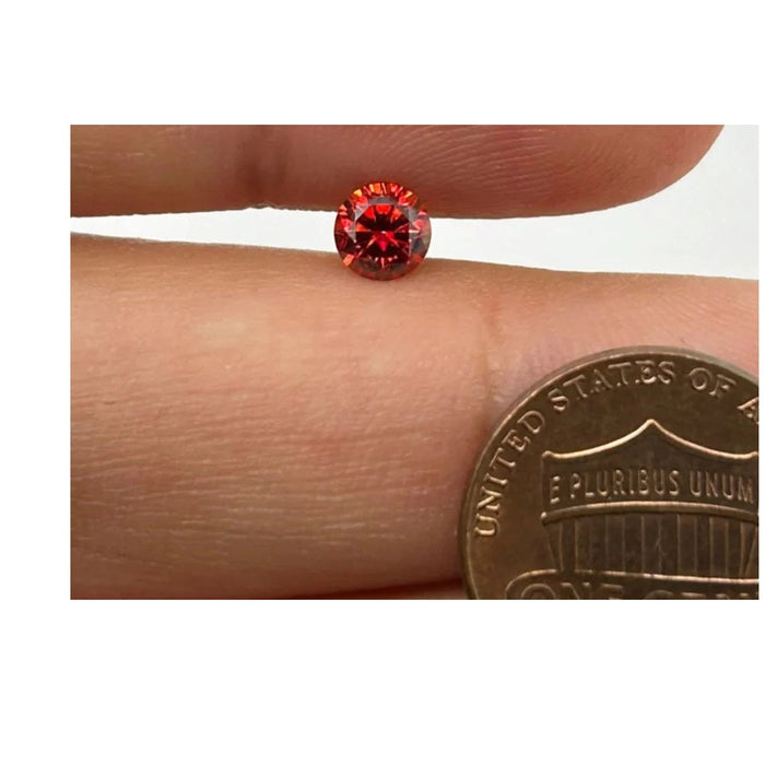 Gorgeous 4mm-5mm Red Coated Round Moissanite - Loose Gemstone for Rings, Earrings, and Pendants