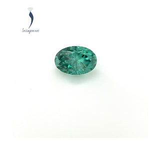 Lab Created Oval Green Moissanite