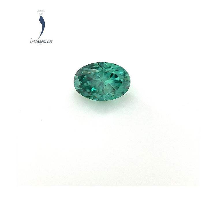 Lab Grown Green Moissanite Oval Cut Eye Clean Quality DEF Color Available in 6x4MM-10x8MM