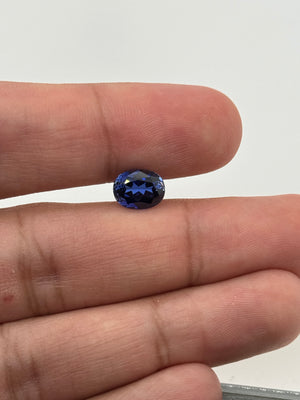Synthetic Blue Sapphire Oval Cut