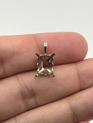 14K Gold Emerald 4-Prong Pendant Mounting Available in 6x4mm - 12x10mm