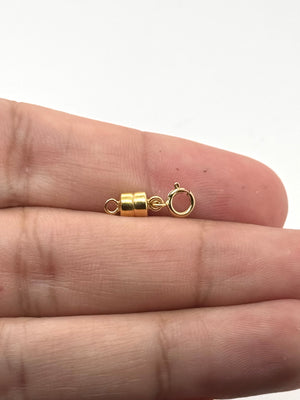 14K Gold 4.5mm Magnetic Clasp | Solid Gold Jewelry Clasp | Single Strand Necklace & Bracelet Closure | Fine Jewelry Finding