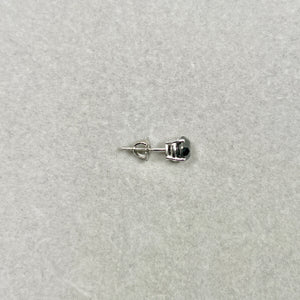 Precision-cut 1.55 CTS platinum men’s black diamond stud, EGL certification and refined round geometry