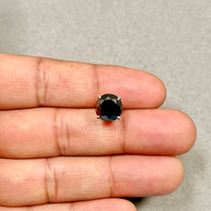 EGL certified black diamond mens stud earring
