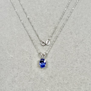 Modern Heirloom Womens 1.25 Cts Platinum Tanzanite Pendant shaped with oval proportion and soft violet presence