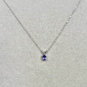 6x4mm Oval Tanzanite Pendant 0.45 Ct | AA Tanzanite Solitaire Necklace in Platinum | December Birthstone Fine Jewelry