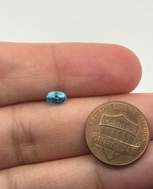 Loose Blue Zircon 0.85 CT Natural Oval Cut | 5.8×4.0mm | Sky Blue Gemstone for Rings, Pendants, Fine Jewelry Making