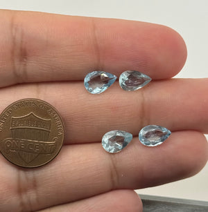 Milky Aquamarine 4.12 CT Pear Cut 9×6mm | Soft Blue-Green, Full of Life | Loose Gem for Ring, Pendant, Jewelry Making Closeout