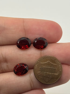 Madeira Citrine 10×8mm Oval Cut | 3 pcs, 7.94 CT Total | Loose Gem Parcel for Rings, Pendants, Fine Jewelry Making Closeout