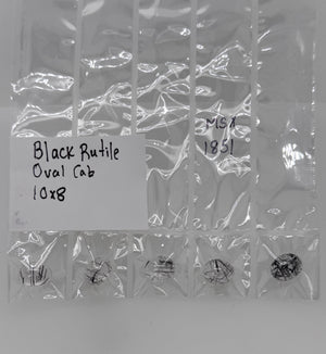 Black Rutile Quartz 10x8mm Oval Cabochon AAA | Natural Loose Gemstone for Ring, Pendant, Jewelry Making | A–E Variations