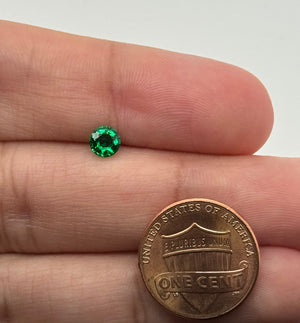 Natural Emerald Round Cut AAAA Quality | Vivid Green Loose Gemstone | Oval Cut | 100% Earth-Mined | May Birthstone | 5mm Size