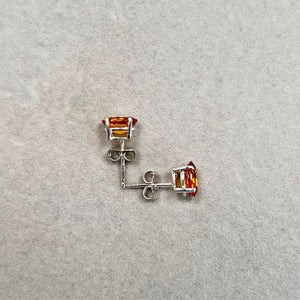 1.25 Ct Oval Citrine Stud Earrings – AAA Citrine in Platinum, Screw Back or Push Back, November Birthstone Jewelry