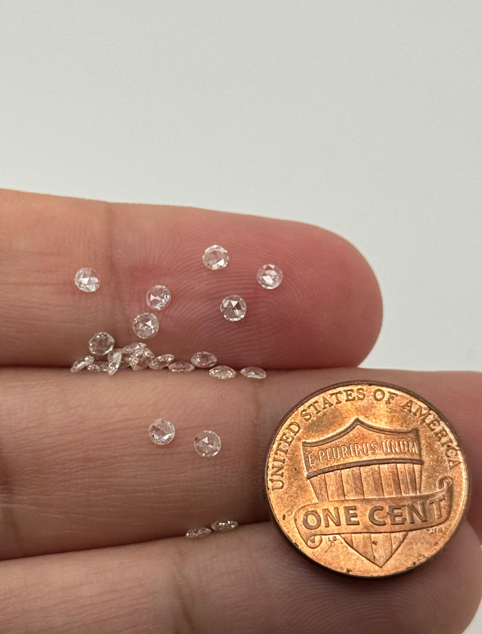 Natural Rose Cut White Diamond 2.3mm - 2.5mm | GH/SI1 Clarity Loose Diamond for Custom Jewelry | Conflict-Free Diamond