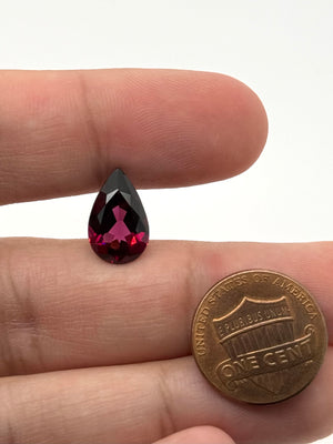 Natural Rhodolite Garnet Pear Shape 4.73 Ct Loose Gemstone AAA Quality 14×9 mm