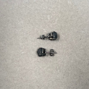 1.73–1.94 Ct Black Diamond Men's Stud Earring – 14K Blackened White Gold, EGL Certified