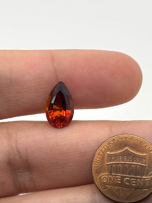 Natural Madeira Citrine pear cut loose gemstone 2.81 carat