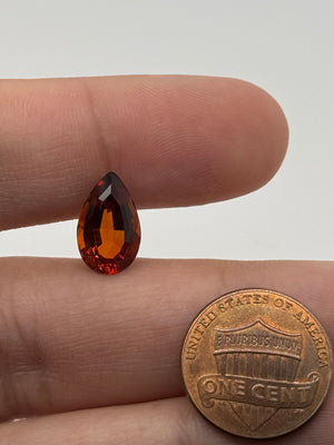 Natural Madeira Citrine Pear Cut Loose Gemstone 2.81 Ct 13.3x8.2mm Golden Yellow Citrine