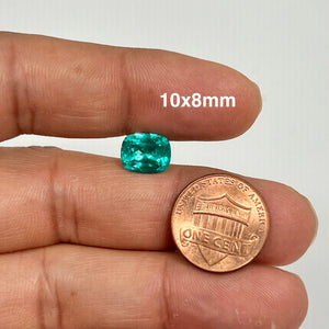 Blue green paraiba look YAG loose gemstone cushion cut
