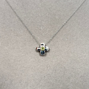 0.25 CT 4mm Peridot Pendant in Silver – AA Round Solitaire Gemstone Necklace with 18" Silver Cable Chain
