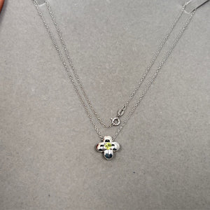 0.25 CT 4mm Peridot Pendant in Silver – AA Round Solitaire Gemstone Necklace with 18" Silver Cable Chain