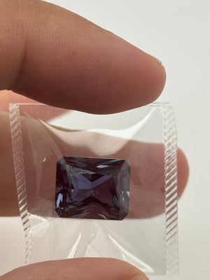 Lab Created Alexandrite Emerald Radiant