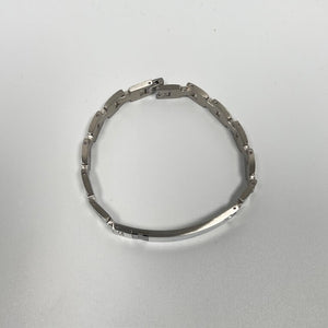 Onyx & Mother of Pearl Men’s Bracelet – Stainless Steel Resin, Checkboard Design, Modern Masculine Jewelry