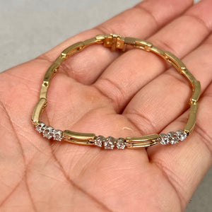Diamond bracelet 0.30 carat in 14K yellow gold