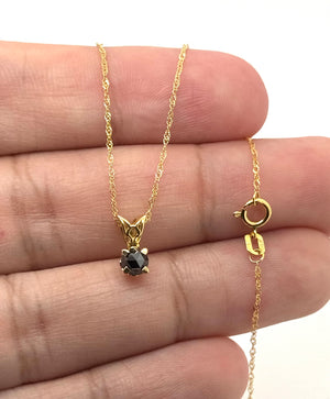 Black diamond pendant presented in a luxury gift box for a special gift for her 