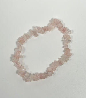 Natural Rose Quartz Bracelet - 7-8" Stretch Beaded Love Stone Jewelry - Healing Crystal for Self-Love and Relationships - Women & Men
