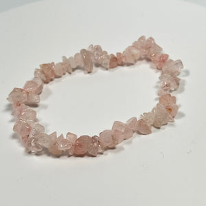 Natural Rose Quartz Bracelet - 7-8" Stretch Beaded Love Stone Jewelry - Healing Crystal for Self-Love and Relationships - Women & Men